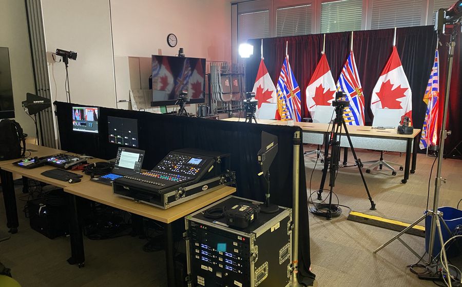 Hybrid broadcast and livestream production setup